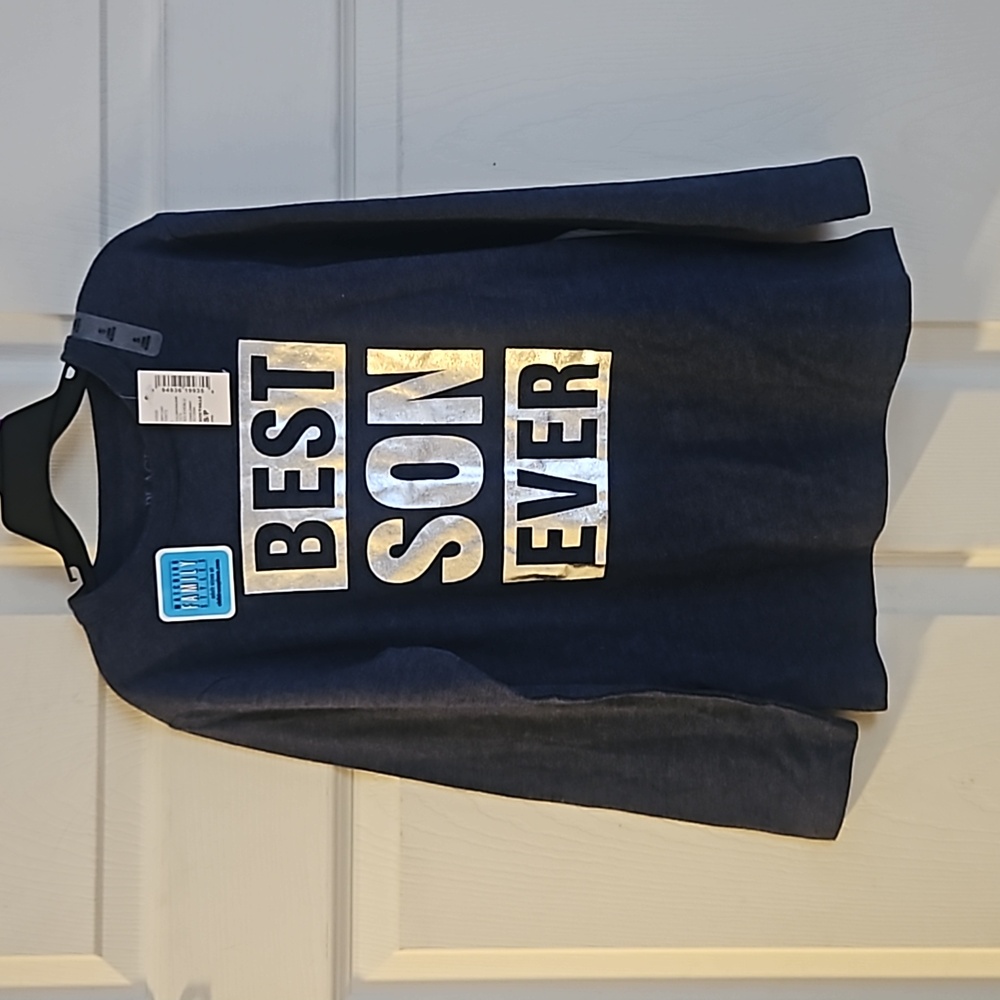 THE CHILDREN'S PLACE BEST SON EVER LONG SLEEVE TEE: BLUE: NEW WITH TAGS: SIZE S